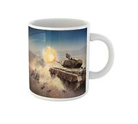 Awowee Taza de café Blue War Heavy Armor in the Field of Battle de cerámica de 325 ml, el mejor regalo o recuerdo para familiares, amigos y compañeros de trabajo