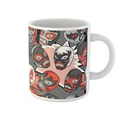 Awowee Taza de café colorida con diseño de luchador mexicano Luchador Libre Lucha Wrestling de 325 ml, taza de té de cerámica, el mejor regalo o recuerdo para familiares, amigos, compañeros de trabajo