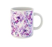 Awowee Taza de café con dibujo digital y acuarela, impresiones de ramas y extremidades, color lila, taza de té de cerámica de 325 ml, el mejor regalo o recuerdo para familiares, amigos y compañeros de