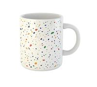 Awowee Taza de café con diseño abstracto de terrazo y mármol, arquitectura de piedra moderna, clásica, taza de té de cerámica de 325 ml, el mejor regalo o recuerdo para familiares, amigos y compañeros