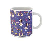 Awowee Taza de café con diseño de buenas noches dulces sueños para niños, lindos osos panda, tazas de té de cerámica de 325 ml, el mejor regalo o recuerdo para familiares, amigos y compañeros de