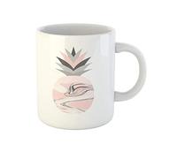 Awowee Taza de café con diseño de piña de mármol rosa en colores pastel Aloha gris de 325 ml, tazas de té de cerámica, el mejor regalo o recuerdo para familiares, amigos y compañeros de trabajo