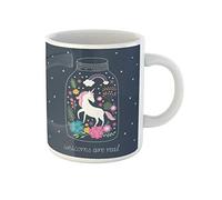 Awowee Taza de café con diseño de unicornio con diseño de arcoíris real, terrario de estrellas y estrellas, 325 ml, taza de té de cerámica, el mejor regalo o recuerdo para familiares, amigos y