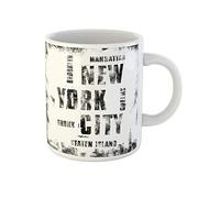 Awowee Taza de café con emblema de la ciudad de Nueva York y la calle de Nueva York, 325 ml, taza de té de cerámica, el mejor regalo o recuerdo para familiares, amigos, compañeros de trabajo