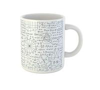 Awowee Taza de café con figuras geométricas matemáticas y fórmulas en cuadrícula, libro de matemáticas, taza de té de cerámica de 325 ml, el mejor regalo o recuerdo para familiares, amigos, compañeros