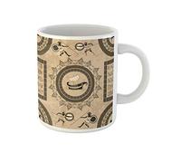 Awowee Taza de café con letras griegas antiguas, barcos, caballos, luchando contra personas y tazas de té de cerámica tradicionales de 325 ml, el mejor regalo o recuerdo para familiares, amigos