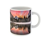 Awowee Taza de café con paisaje natural del parque nacional de Yosemite California USA es de 325 ml, taza de té de cerámica, el mejor regalo o recuerdo para familiares, amigos y compañeros de trabajo