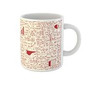 Awowee Taza de café con patrón de educación matemática, fórmulas, tareas, diagramas, cálculos y geométricas, tazas de té de cerámica de 325 ml, el mejor regalo o recuerdo para familiares, amigos