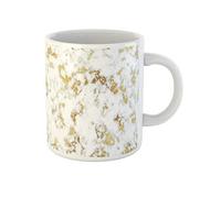 Awowee Taza de café con patrón de mármol dorado para fiesta de cumpleaños, efecto de detalle de cumpleaños, taza de té de cerámica natural de 11 onzas, el mejor regalo o recuerdo para familiares