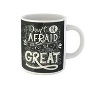 Awowee Taza de café con texto en inglés "Don Be Afraid to Great Vintage This As - Taza de té de cerámica de 325 ml, el mejor regalo o recuerdo para familiares, amigos y compañeros de trabajo