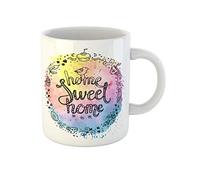 Awowee Taza de café de acuarela para inauguración de la casa, dulce inspiración, frase de panadería, pájaro, taza de té de cerámica de 325 ml, el mejor regalo o recuerdo para familiares, amigos
