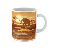 Awowee Taza de café de caza de la edad de piedra para mamut, herramienta prehistórica, paleolito neolítico, tazas de té de cerámica de 325 ml, el mejor regalo o recuerdo para familiares, amigos