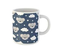 Awowee Taza de café de cerámica con diseño de koala, buenas noches, nubes de animales, 325 ml, el mejor regalo o recuerdo para familiares, amigos y compañeros de trabajo