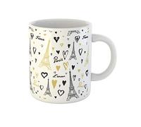 Awowee Taza de café de cerámica con diseño de la Torre Eiffel de París de 325 ml, el mejor regalo o recuerdo para familiares, amigos, compañeros de trabajo