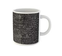 Awowee Taza de café de cerámica de 325 ml, diseño de cálculo y figuras matemáticas, el mejor regalo o recuerdo para familiares, amigos, compañeros de trabajo
