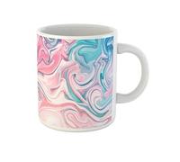 Awowee Taza de café de cerámica de 325 ml, diseño de mármol, pintura de mármol, colorido, líquido, abstracto, taza de té, el mejor regalo o recuerdo para familiares, amigos y compañeros de trabajo