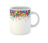 Awowee Taza de café de confeti con patrón de puntos coloridos abstractos de colores brillantes, círculos punteados de 325 ml, tazas de té de cerámica, el mejor regalo o recuerdo para familiares