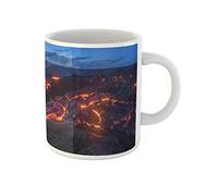Awowee Taza de café Flow Lava Oozes Out of the Nooks and Crannies - Taza de té de cerámica de 325 ml, el mejor regalo o recuerdo para familiares, amigos y compañeros de trabajo