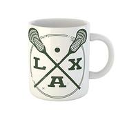 Awowee Taza de café lacrosse lax vintage con sello cruzado en la universidad, casco desgastado, taza de té de cerámica de 325 ml, el mejor regalo o recuerdo para familiares, amigos y compañeros de