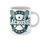 Awowee Taza de café Lax Vintage Lacrosse Sport Stamp Casco Ncaa Youth College 325 ml taza de té tazas de cerámica mejor regalo o recuerdo para familiares, amigos compañeros de trabajo