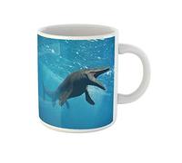 Awowee Taza de café Mosasaurus enorme lagarto océano extinto Mosasaurio entre 70 tazas de té de cerámica de 325 ml, el mejor regalo o recuerdo para familiares, amigos y compañeros de trabajo