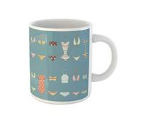 Awowee Taza de café para mujer, traje de baño clásico, colección bikini vintage, 325 ml, tazas de té de cerámica, el mejor regalo o recuerdo para familiares, amigos, compañeros de trabajo