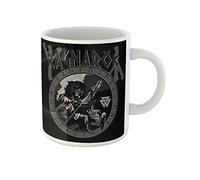 Awowee Taza de café Ragnarok Batalla del Dios Odin Wolf Fenrir Norse de 325 ml, taza de té de cerámica, el mejor regalo o recuerdo para familiares, amigos y compañeros de trabajo