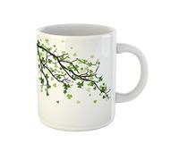 Awowee Taza de café verde irlandesa del día de San Patricio, celebración abstracta de la suerte, taza de té de cerámica de 325 ml, el mejor regalo o recuerdo para familiares, amigos y compañeros de