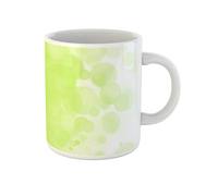 Awowee Taza de café verde lima efervescente Bokeh sobre algas abstractas bacterias, taza de té de cerámica brillante de 325 ml, el mejor regalo o recuerdo para familiares, amigos y compañeros de