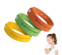 AWOXIHJ 3 PCS Pulseras Repelentes de Mosquitos - Pulsera Antimosquitos - Natural Sin DEET Aceites Esenciales No Toxico - Aceite Canela Menta Geranio Hierba del Limón