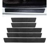 AWOXIHJ 5pcs Universal Protector Parachoques Coche Fibra de Carbono Umbral del Coche,Frente Cubierta de Parachoques Puerta,Fibra de Carbono Adhesiva Placa,Accesorios de Protección para SUV