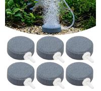 AWOXIHJ 6 Aireadores Acuario Grises, 4Cm, Disco Difusor De Burbujas Para Peceras Y Estanques