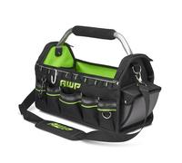 AWP Bolsa de herramientas Pro de 18 pulgadas | Bolsa de herramientas resistente al agua con asa giratoria, correa de hombro extraíble y 15 bolsillos de almacenamiento de herramientas