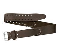 AWP Cinturón de trabajo de cuero bronceado de 7,6 cm | Cinturón de trabajo de doble punta con hebilla de rodillo | Tamaños de hasta 50 pulgadas de cintura | Negro