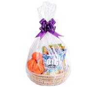 Awpeye Bolsas de celofán de 18 x 24 pulgadas, paquete de 25 bolsas de regalo de celofán, bolsas anchas transparentes de celofán para tazas, botellas de vino y cestas pequeñas, 2 mil de grosor