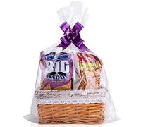 Awpeye Bolsas transparentes para cestas, 25 paquetes de celofán grande para cestas y regalos, bolsas de celofán de 16 x 24 pulgadas, 2 mil de grosor