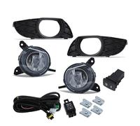 Awqmx Faros Antiniebla Delanteros Para Toyota Para Yaris Para Vitz 2003-2006 1 Juego De Luces LED Antiniebla Parachoques Delantero Coche Cubiertas Marco Alambre 12V(Halogen)