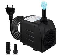 Awroutdoor Bomba de agua sumergible 16W, bomba de estanque ultra silenciosa,bomba de acuario 800L/H para estanque fuente acuario jardín,bomba sumergible 2 boquillas 8mm-13 mm(16W)