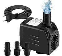 Awroutdoor Bomba De Agua Sumergible, 2000L/H Bomba De Acuario Para Estanque Fuente Acuario Jardín, Bomba Sumergible 3 Boquillas 13mm-16mm-19mm, Cable 1.9m(25W)