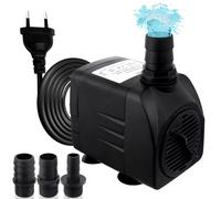 Awroutdoor Bomba De Agua Sumergible 30W, Bomba De Estanque Ultra Silenciosa, Bomba De Acuario 2000L/H Para Estanque Fuente Acuario Jardín, Bomba Sumergible 3 Boquillas 13-16-19mm