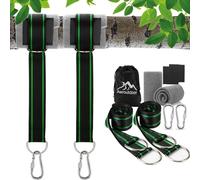 Awroutdoor Kit de Correas para Colgar de árbol, Hamacas Correas Cuerdas con mosquetón de Seguridad, 150 cm de Largo, Uso fácil y rápido, para Columpios y hamacas con Capacidad para 1000 LB