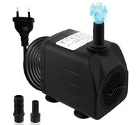 Awroutdoor Wasserpumpe Tauchpumpe 10 W, Ultraleise Teichpumpen, 600 L/H Aquariumpump Für Teich Brunnen Aquarium Garten, sumergible Pumpe 2 Düse 8 mm-13 Mit, Mit 4 Starken Saugnäpfen(10 W)