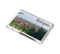 AWS Imán Bolonia imán de PVC duro Italia Emilia Romagna Fridge Magnet Souvenir Ciudad La Dotta Vacaciones gadget marco fotográfico para nevera