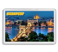 AWS Imán de PVC rígido con imagen fotográfica de la ciudad Hungary