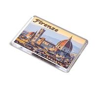 AWS Imán Firenze Duomo de PVC rígido para nevera de plástico duro con imagen fotográfica panorámica de techos Florence Ciudad Santa María del Flor