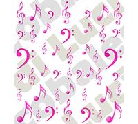 AWS - Juego de pegatinas de transferencia de agua, notas y llaves musicales, hoja de uñas, pegatinas de transferencia de agua, color rosa