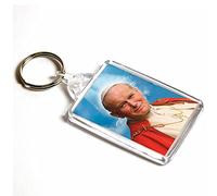 AWS Llavero Santino San Papa Juan Pablo 2° Key Ring de PVC Imagen Karol Wojtyła