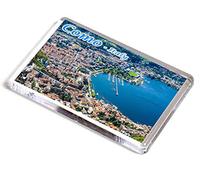 AWS Magnete como Ciudad Imán de PVC rígido Lago de como Fridge Magnet de Nevera de plástico Duro con Imagen fotográfica Panorama Italiano Italia