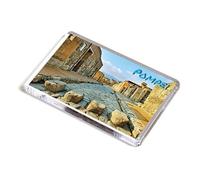 AWS Pompeya - Imán de PVC rígido Italia Campania excavaciones arqueológicas fridge imán de nevera de plástico duro Nápoles Italia marco magnético Campania Vesubio