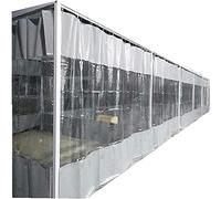 AWSAD Lona Exterior Cortina Impermeable Panel Lateral de PVC Transparente Parabrisas Tienda Panel Lateral con Ojal for Exterior, Jardín, Pérgola, Terraza (Color : Gray, Size : 2X2m)